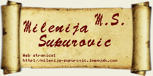 Milenija Supurović vizit kartica